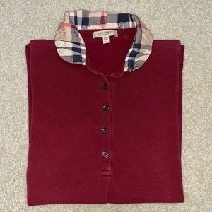 Burgundy vintage Burberry top